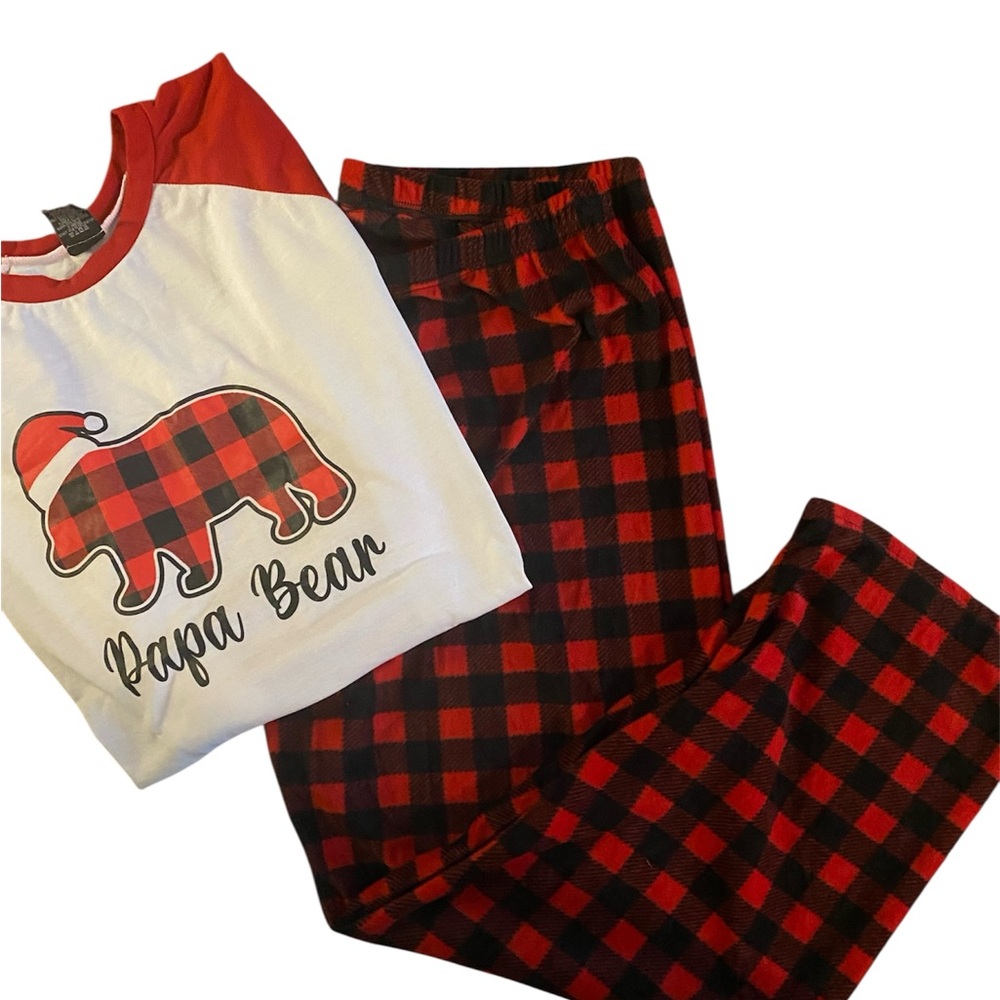 NWOT Men’s 2X Red and Black Plaid Pajamas